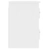 vidaXL Wall-mounted Bedside Cabinet High gloss white Engineered wood