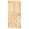 vidaXL Sliding Door with Hardware Set 37.4x82.7" Solid Wood Pine