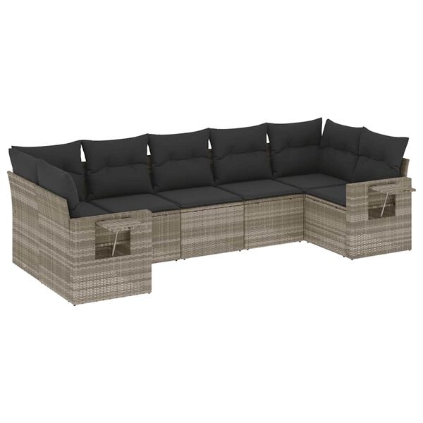 vidaXL Garden Sofa Set Light grey, Dark grey