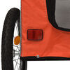vidaXL Pet Bike Trailer Orange Oxford fabric Small Durable