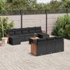 vidaXL Garden Sofa Set Black