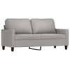 vidaXL 3 Piece Sofa Set with Cushions Light Gray Fabric