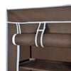 vidaXL Shoe Rack Brown Powder-coated steel, non-woven fabric