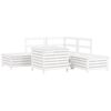 vidaXL Garden Sofa Set White Solid pine wood with plywood slats 6 Piece