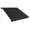 vidaXL Manual Retractable Awning 118.1"x98.4" Anthracite