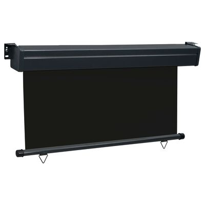 vidaXL Balcony Side Awning 55.1"x98.4" Black