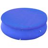 vidaXL Pool Cover Set of 2 Dark blue Polyethylene 21.3 ft diameter