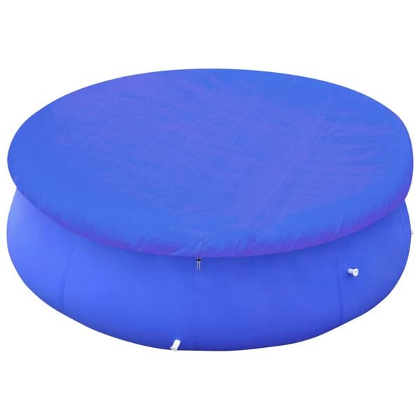 vidaXL Pool Cover Set of 2 Dark blue Polyethylene 21.3 ft diameter