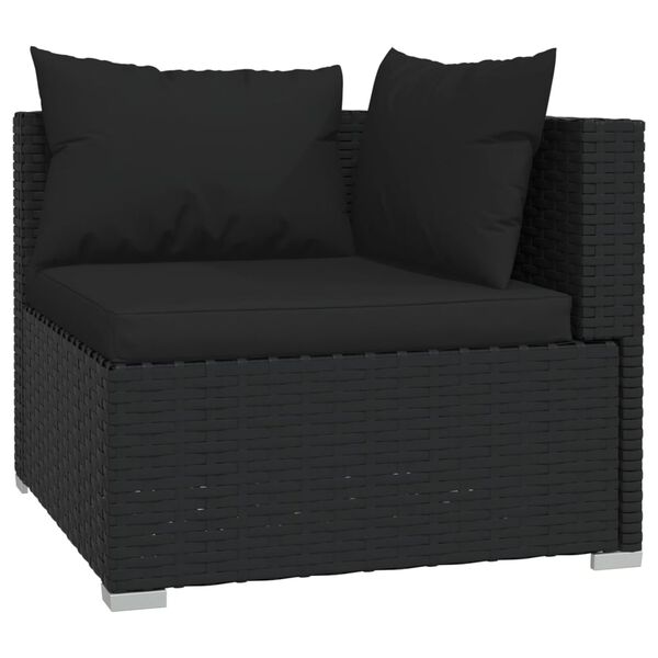 vidaXL Garden Lounge Set Black