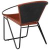 vidaXL Chair Brown Genuine goat leather, Powder-coated steel Medium