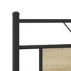 vidaXL Bed Frame Sonoma Oak Steel, Engineered Wood Full Bed Frame