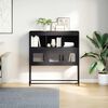 vidaXL Sideboard Black Cold-rolled steel Medium Sideboard Rectangular
