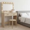 vidaXL Dressing Table Sonoma oak 78.5 x 41 x 135 cm Engineered wood