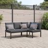 vidaXL Garden Sofa Set Black, Anthracite
