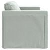 vidaXL Floor Sofa Bed 2-in-1 Light Grey 122x204 x 21.7 " Velvet