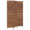 vidaXL Room Divider 3-Panel Brown 48.0x70.9" Water Hyacinth