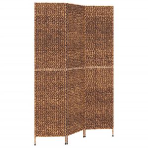 vidaXL Room Divider 3-Panel Brown 48.0x70.9" Water Hyacinth