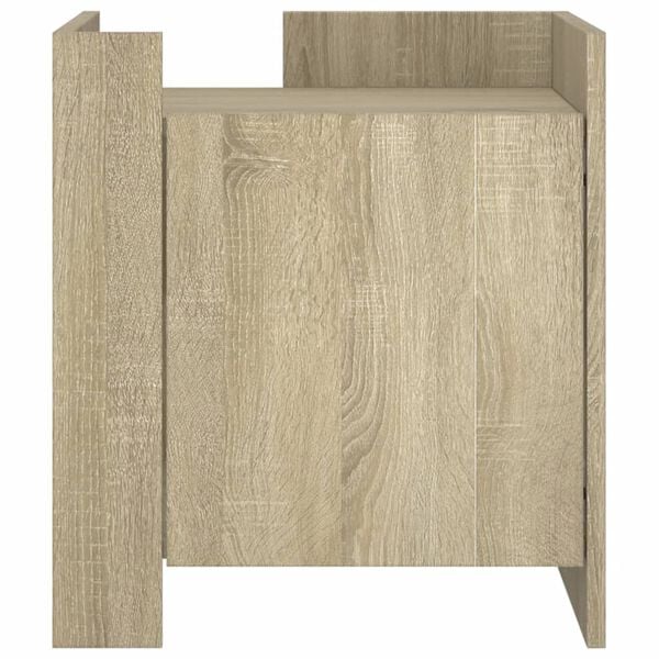 vidaXL Bedside Cabinet Sonoma oak Engineered wood Medium Bedside Cabinet