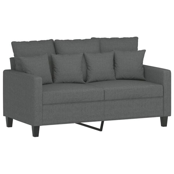 vidaXL Sofa Set Dark Grey Polyester, Metal, Textilene, Plywood, Foam