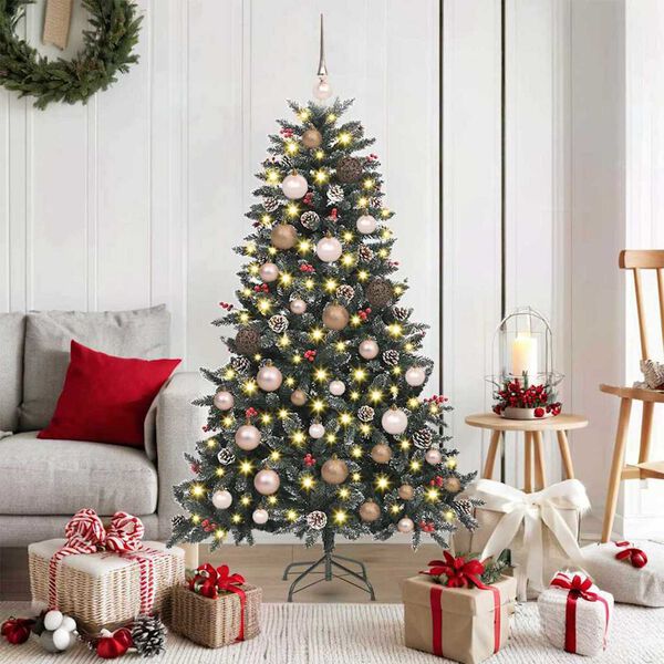 vidaXL Artificial Christmas Tree with 150 LEDs Green 59.06 in
