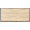 vidaXL Dining Table Oak wood grain MDF and powder-coated steel Medium