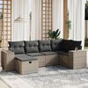 vidaXL Garden Sofa Set Grey Poly rattan Large Modular Garden Sofa Set