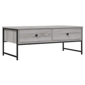 vidaXL Coffee Table Gray sonoma Engineered wood, Metal Medium