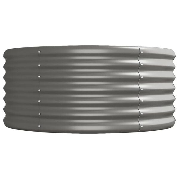 vidaXL Garden Raised Bed Grey Powder-coated steel Large