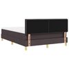 vidaXL LED Box Spring Bed Dark Brown 55.12 x 78.74 in Fabric