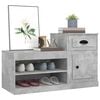 vidaXL Shoe Cabinet Concrete Grey Engineered Wood Large Shoe Cabinet