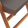 vidaXL Garden Chair Set of 2 Grey and natural