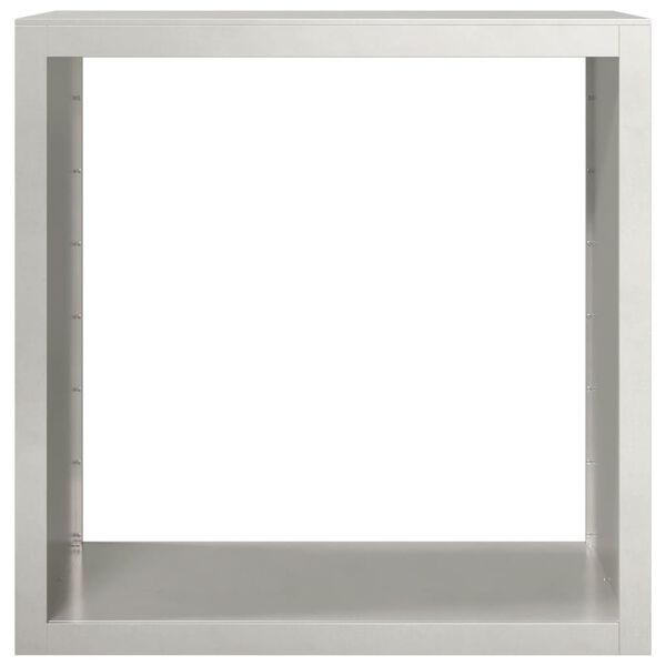 vidaXL Firewood Rack 39.4x15.7x39.4" Stainless Steel