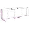 vidaXL Garden Raised Bed Silver Galvanized Steel 126.0 x 31.5 x 31.9 in
