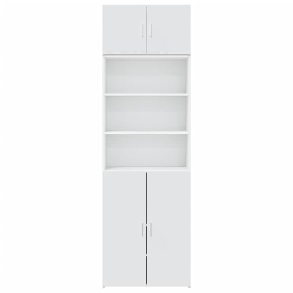 vidaXL Storage Cabinet White Engineered Wood Tall Storage Cabinet