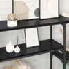 vidaXL Console Table with Shelf Black Oak 59.06 x 11.42 x 30.12 in