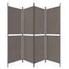 vidaXL 4-Panel Room Divider Anthracite 78.7"x78.7" Fabric
