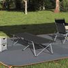 vidaXL Folding Camping Bed Manual Black 62 x 194 x 42 cm Oxford Fabric
