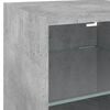 vidaXL TV Wall Cabinet Concrete Grey Engineered wood, Glass