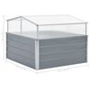 vidaXL Greenhouse Gray PC board, Galvanized Steel Medium Stackable