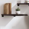 vidaXL Wall Shelf Dark brown Solid oak wood 15.7 x 23.6 x Durable