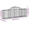 vidaXL Gabion Basket Set of 11 Silver Galvanized Iron Extra Large