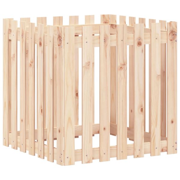 vidaXL Garden Planter Natural Pine Solid Pine Wood Medium Durable
