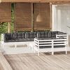 vidaXL Garden Lounge Set White, Anthracite