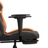 vidaXL Gaming Chair Black and Orange Faux leather, metal, plywood
