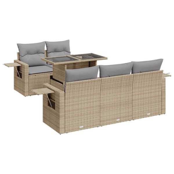 vidaXL Garden Sofa Set Beige
