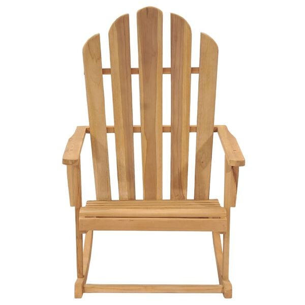 vidaXL Adirondack Rocking Chair Set of 2 Teak Wood Solid Teak Wood