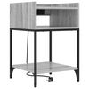 vidaXL Bedside Cabinet 2 pcs Grey Sonoma 15.75 x 15.75 x 24.02 in
