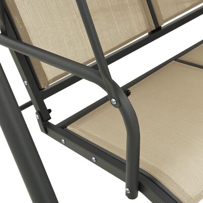 vidaXL Garden Swing Chair with Canopy Anthracite and Sand