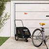 vidaXL Pet Bike Trailer Black Oxford fabric Compact Durable