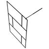 vidaXL Walk-in Shower Wall with Tempered Glass Black 45.3"x76.8"